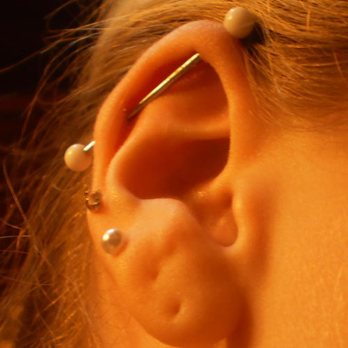 Steel Industrial Barbell With Neon Acrylic Balls